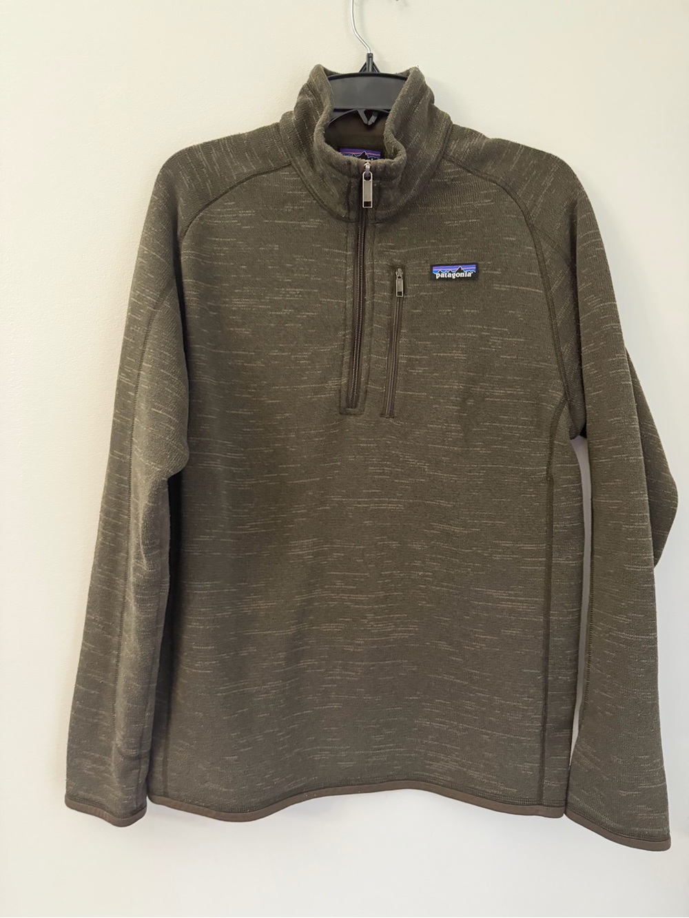 PATAGONIA Better Sweater Mens Medium Brown Jacket 1/4 Zip Pullover Long Sleeve